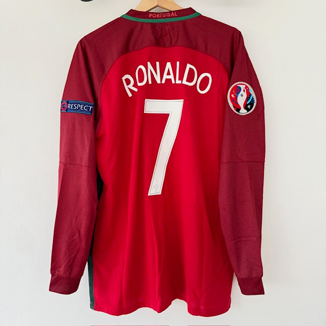 Camiseta Portugal 2016 Local Manga Larga