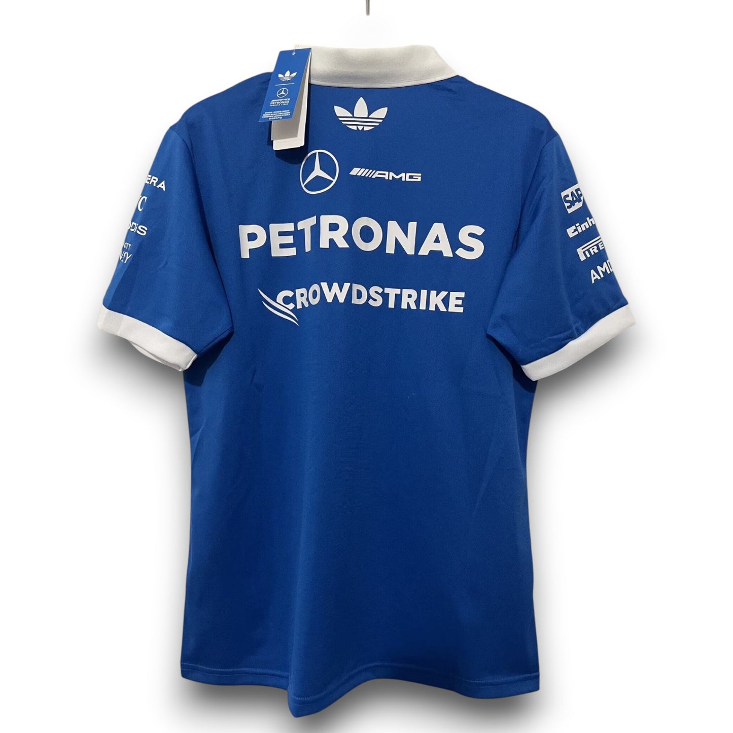Polo equipo Mercedes 2026 Azul y Blanco
