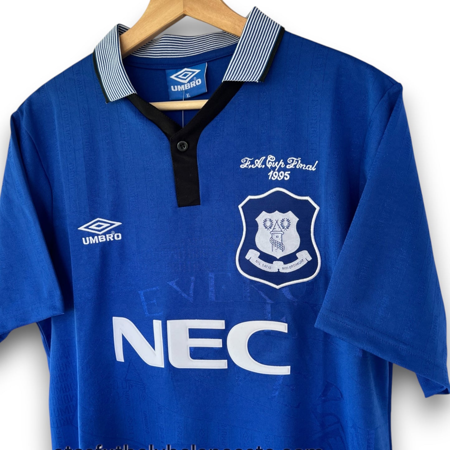 Camiseta Everton 1994-1995 Local Final Copa