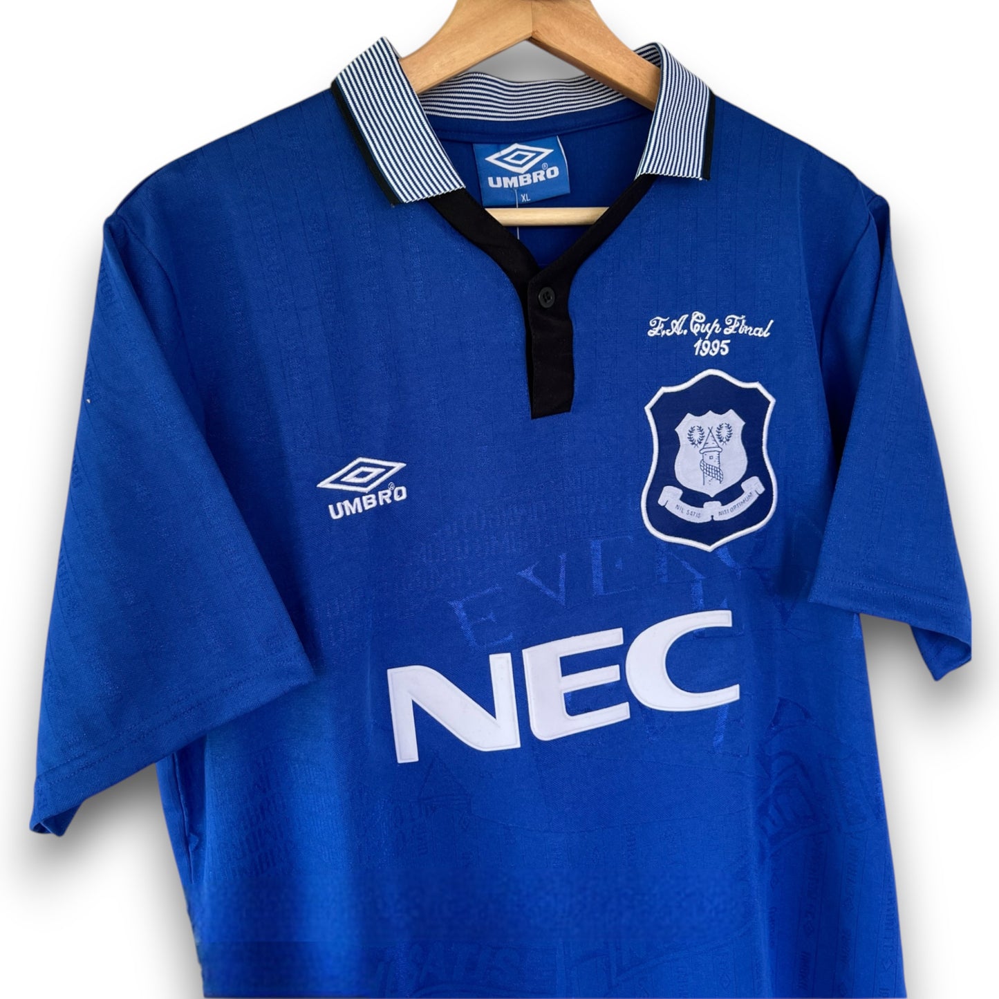 Camiseta Everton 1994-1995 Local Final Copa