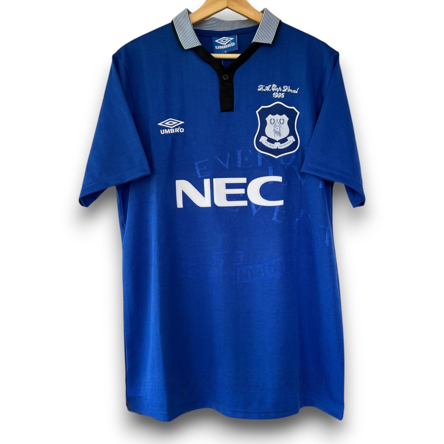 Camiseta Everton 1994-1995 Local Final Copa