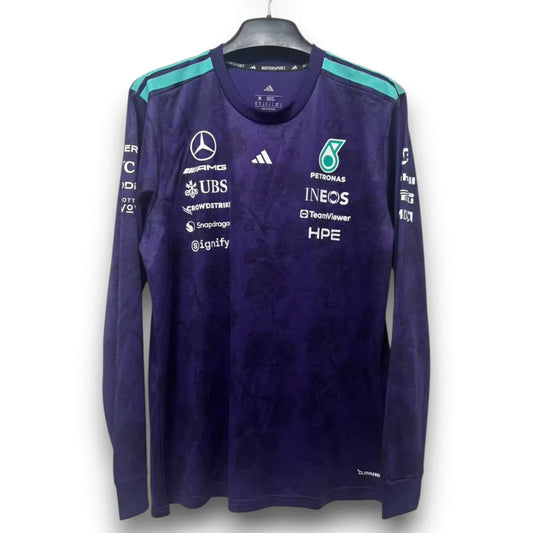 Camiseta Equipo Mercedes 2026-2027 Purple Manga Larga