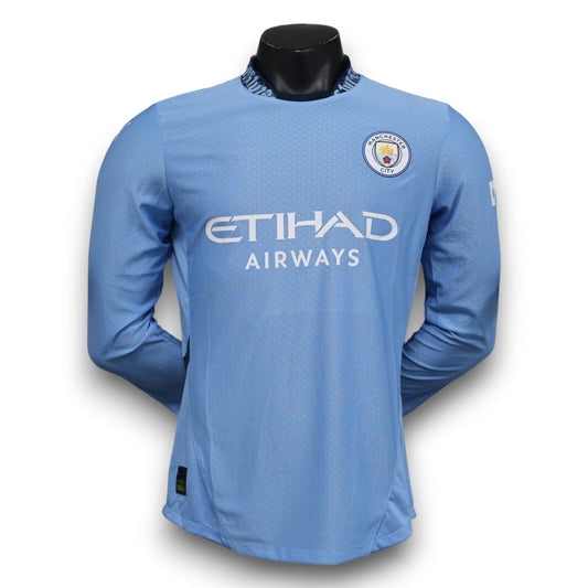 Camiseta Manchester City 2024-2025 Local Manga Larga