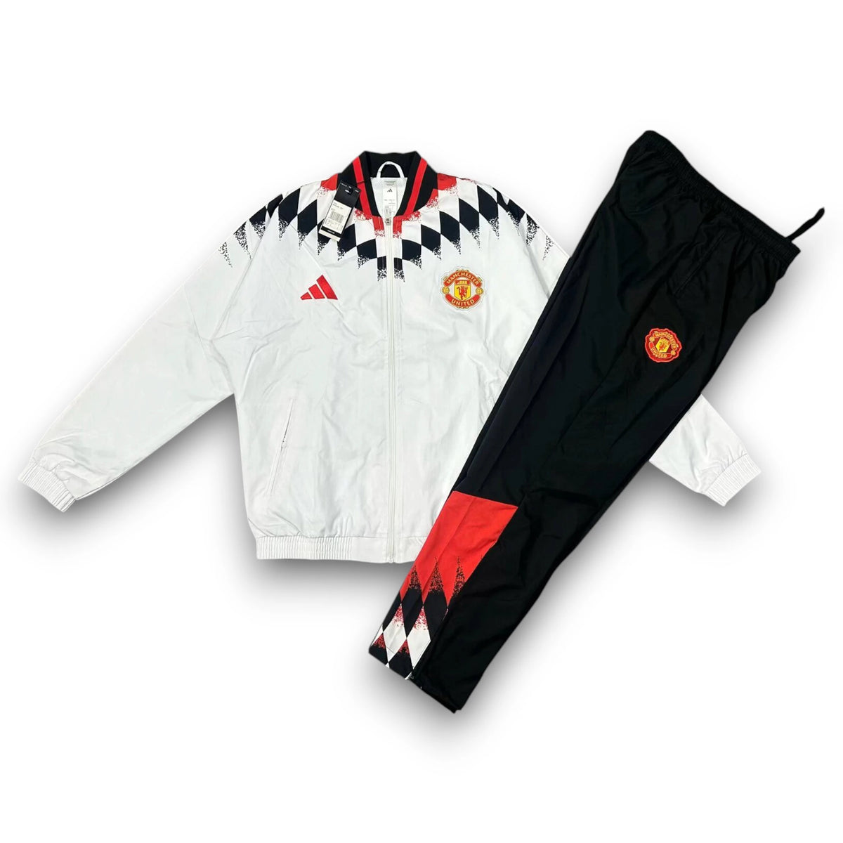 Chándal Manchester United 2026-2027 Retro White - Cremallera