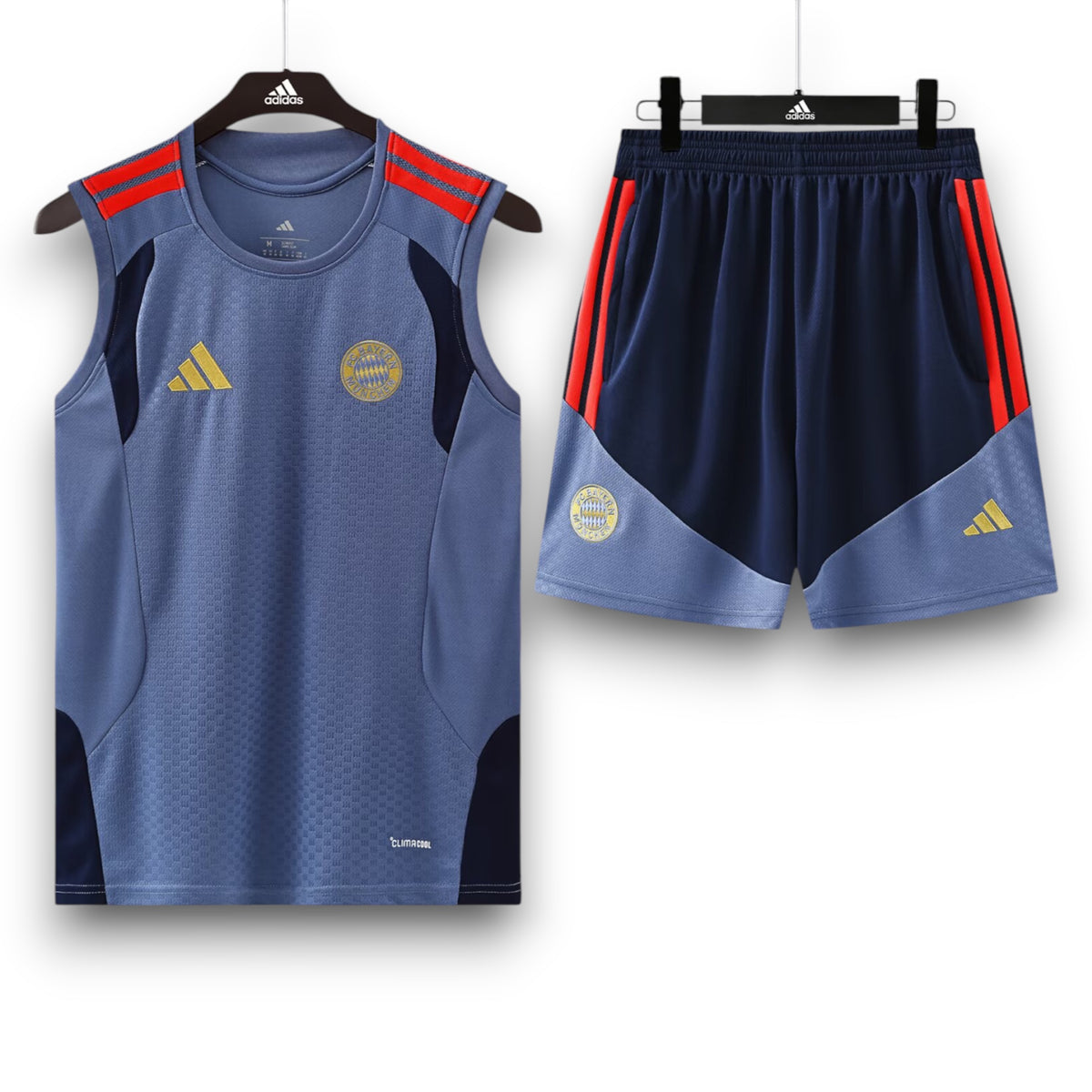 Conjunto Bayern Munich 2026-2027 Gris - Entrenamiento Tirantes