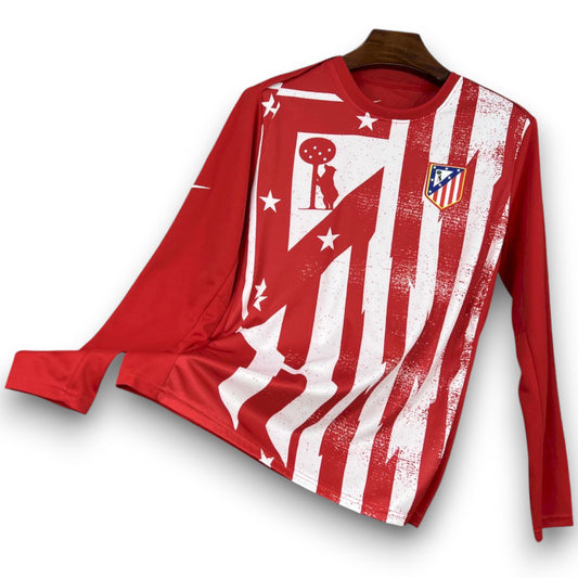Camiseta Atletico de Madrid 2025-2026 Pre-partido Local Manga Larga