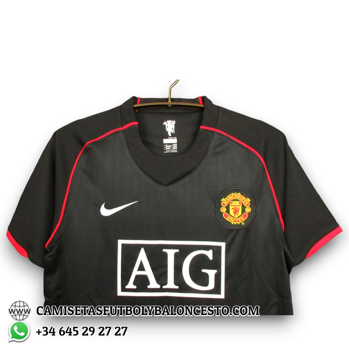 Camiseta Manchester United 2007-2008 Visitante