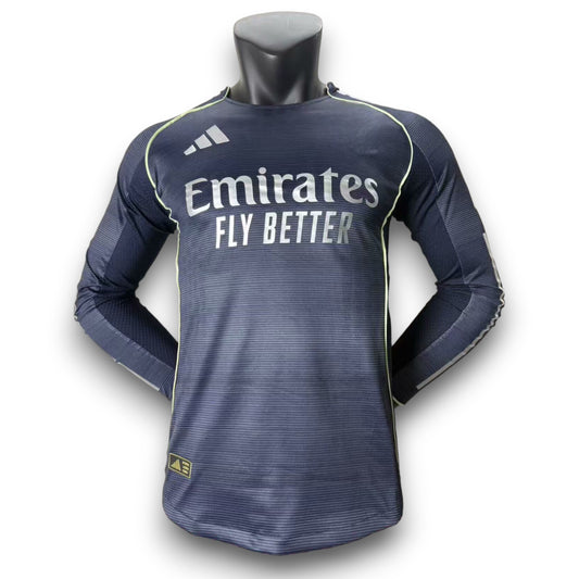 Camiseta Real Madrid 2025-2026 Visitante Manga Larga - Version Pro Player