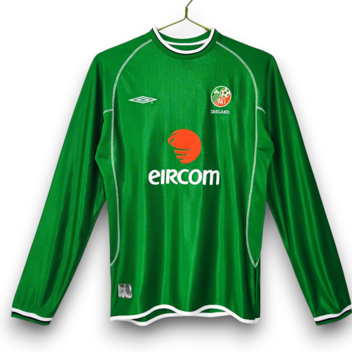 Camiseta Irlanda 2002 Local Manga Larga