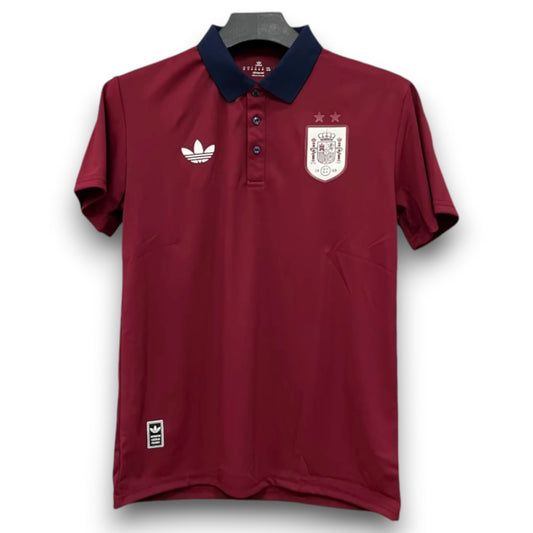 Polo España 2026-2027 Rojo/Azul Entrenamiento Dos Estrellas