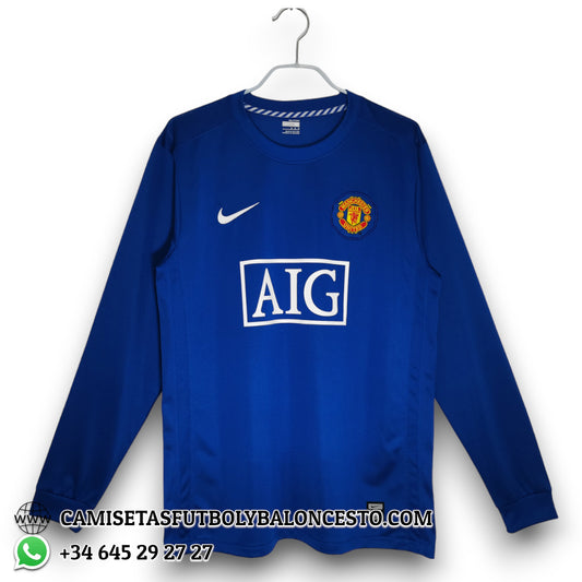 Camiseta Manchester United 2008-2009 Alternativa Manga Larga