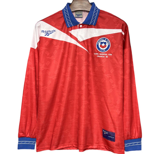 Camiseta Chile 1998 Local - Manga Larga