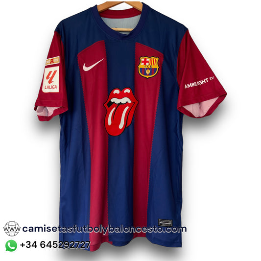 Camiseta Barcelona x Rolling Stones 2023-2024 Local