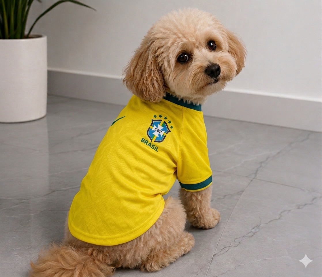 Camiseta Brasil 2026-2027 Local - Mascotas