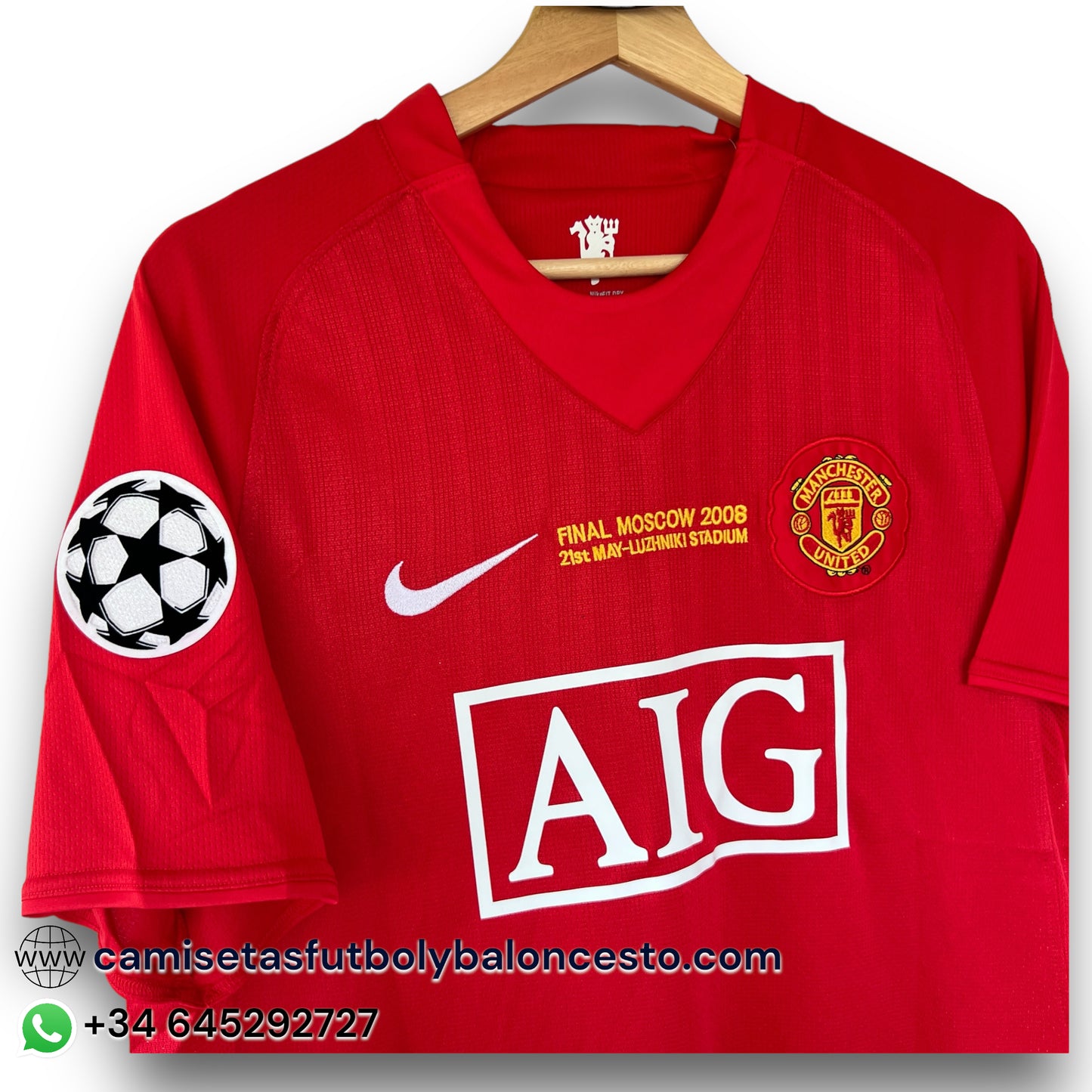 Camiseta Manchester United 2007-2008 Local Final Champions League