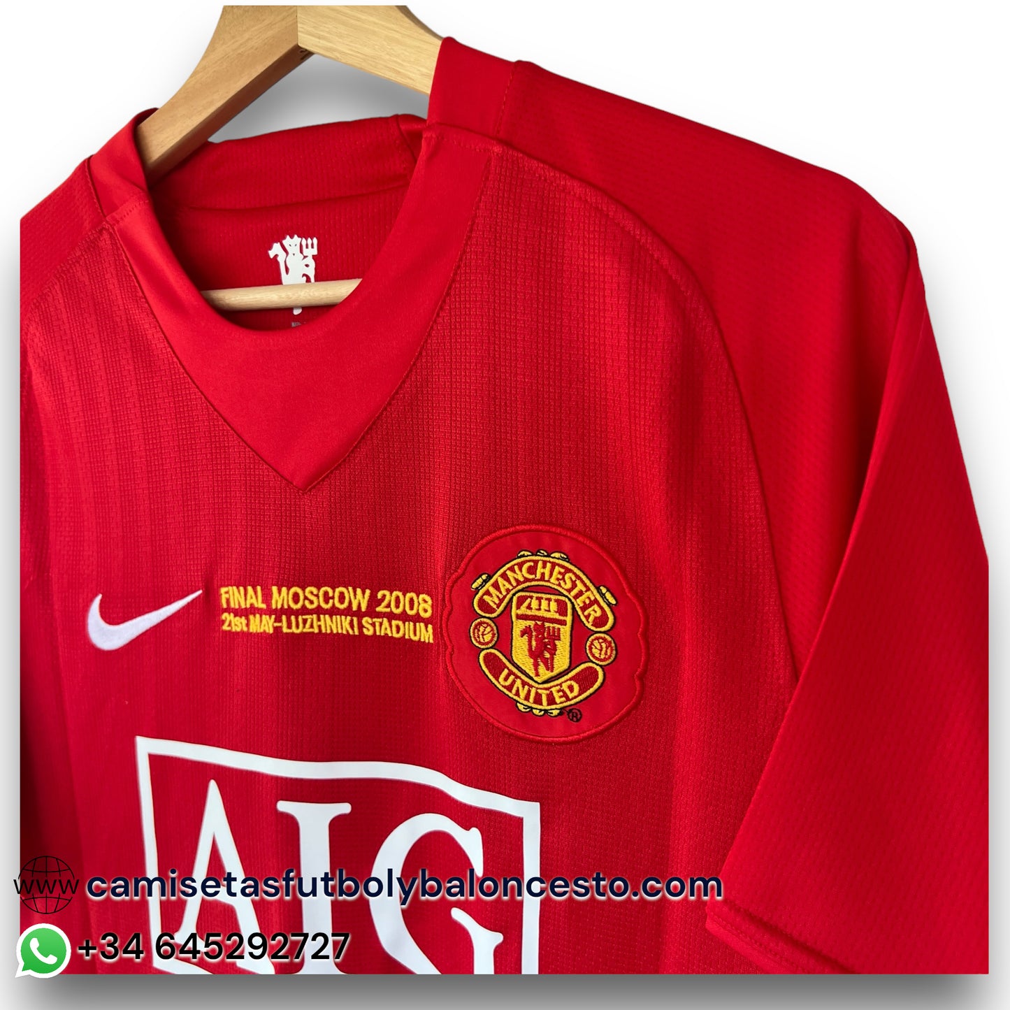 Camiseta Manchester United 2007-2008 Local Final Champions League