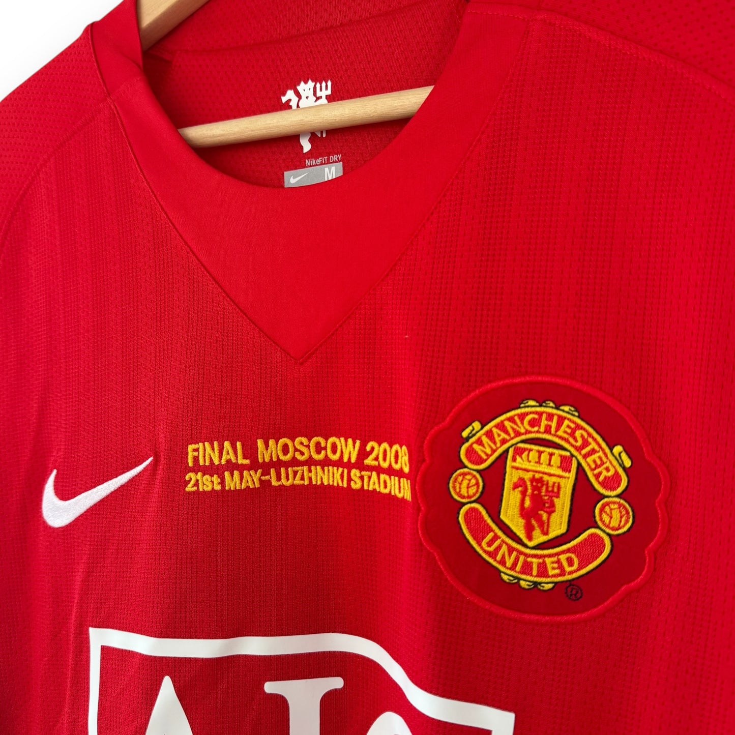 Camiseta Manchester United 2007-2008 Local Manga Larga Final UCL