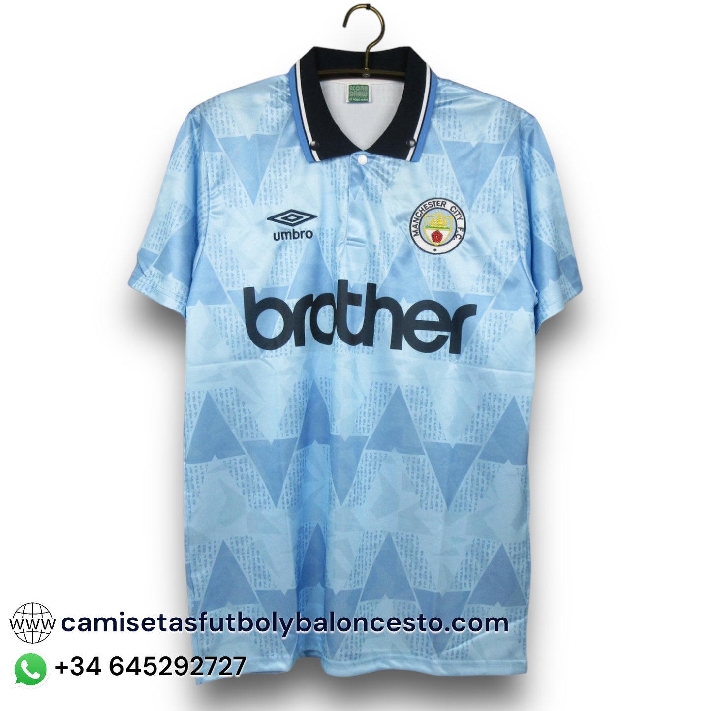 Camiseta Manchester City 1989-1990 Local