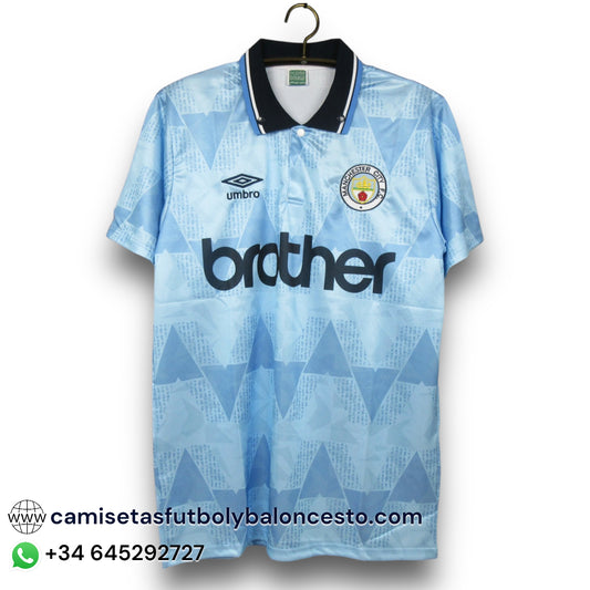 Camiseta Manchester City 1989-1990 Local