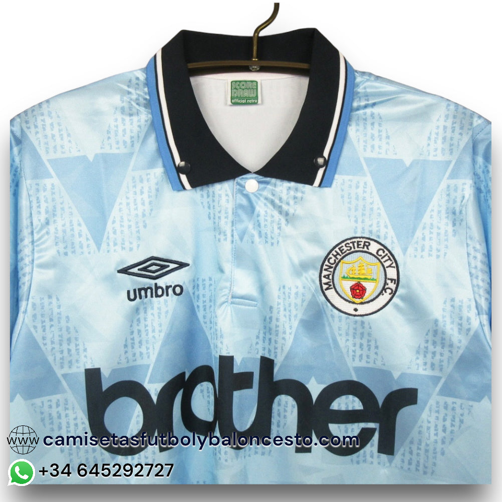 Camiseta Manchester City 1989-1990 Local