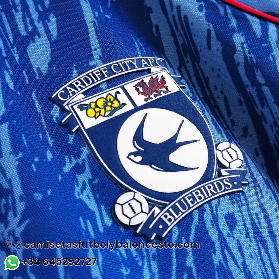 Camiseta Cardiff City 1990 Local