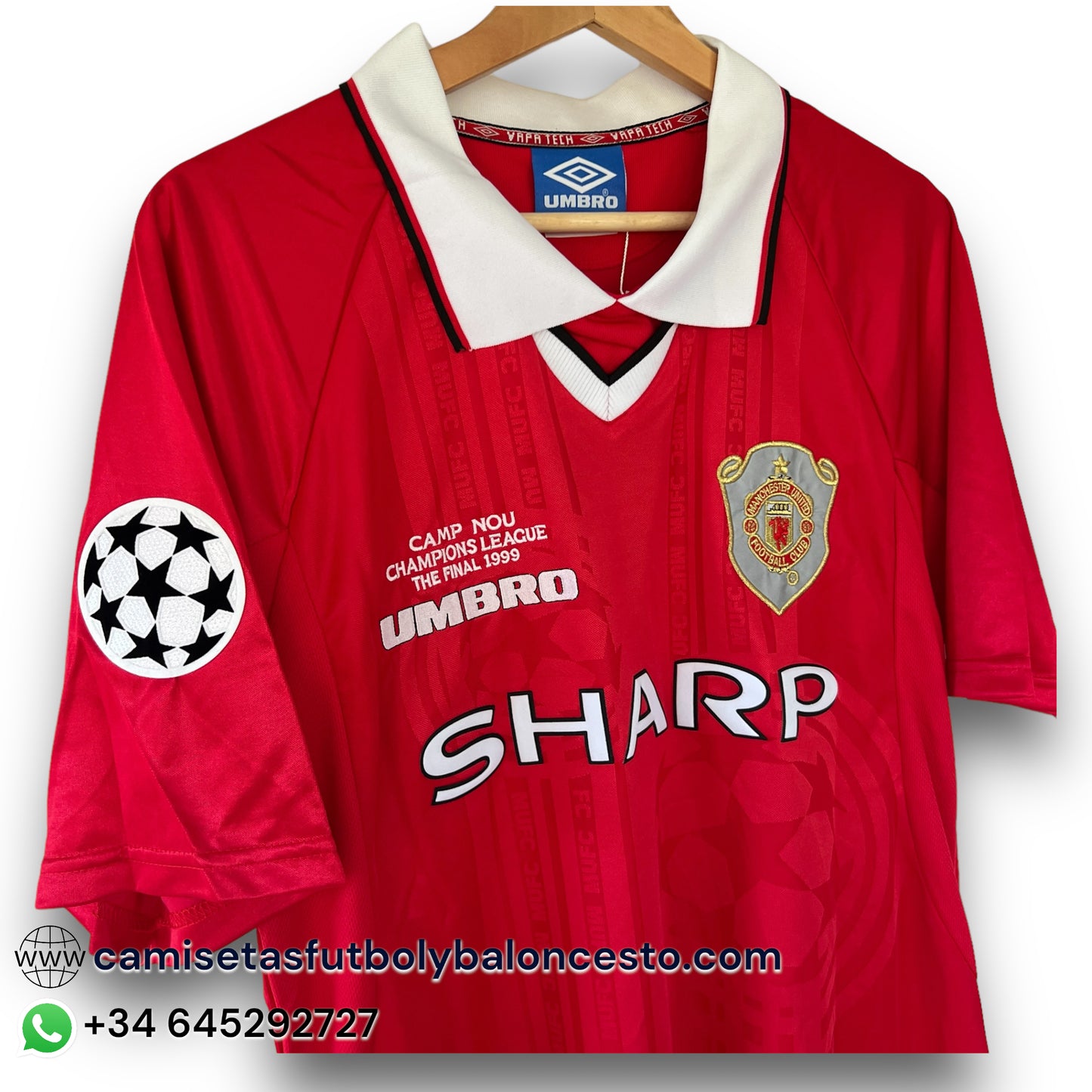 Camiseta Manchester United 1999-2000 Local Final UCL