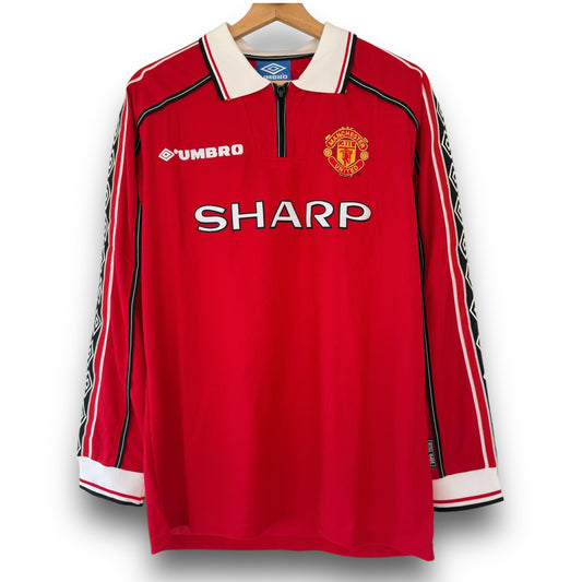 Camiseta Manchester United 1998-1999 Local Manga Larga