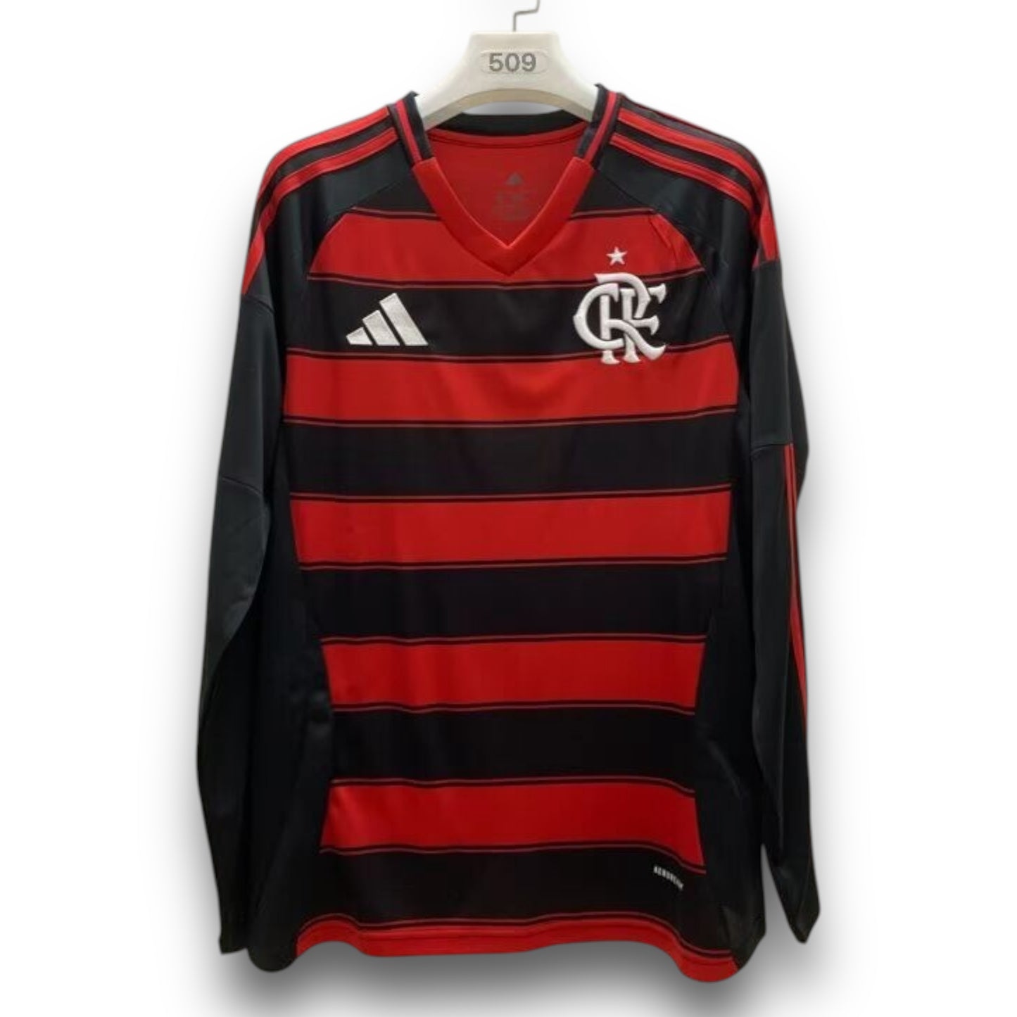 Camiseta Flamengo 2025 Local Manga Larga