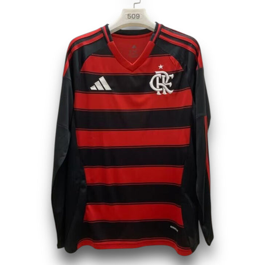 Camiseta Flamengo 2025 Local Manga Larga