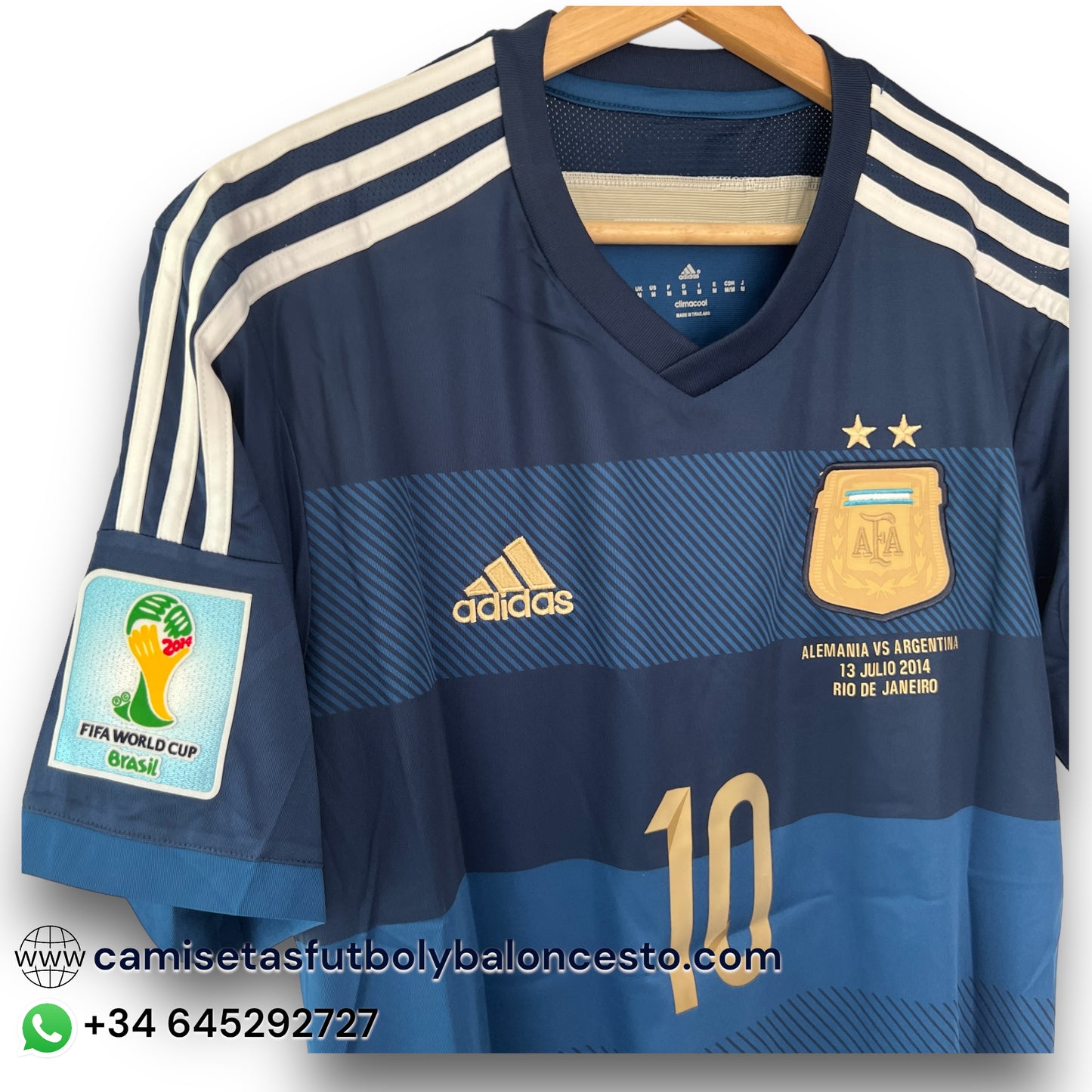 Camiseta Argentina 2014 Visitante - Final mundial Brasil