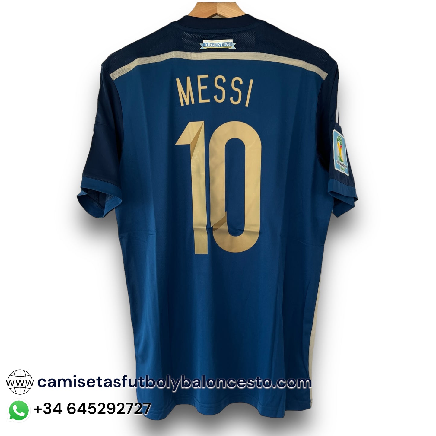 Camiseta Argentina 2014 Visitante - Final mundial Brasil