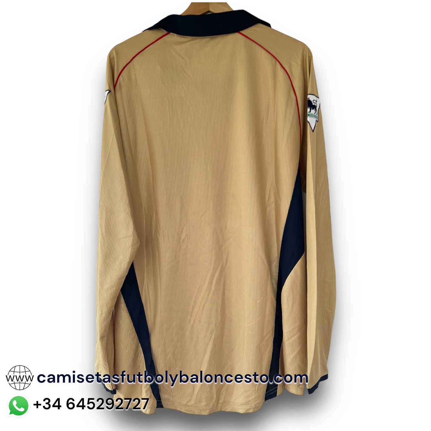 Camiseta Arsenal 2001-2002 Visitante Manga Larga