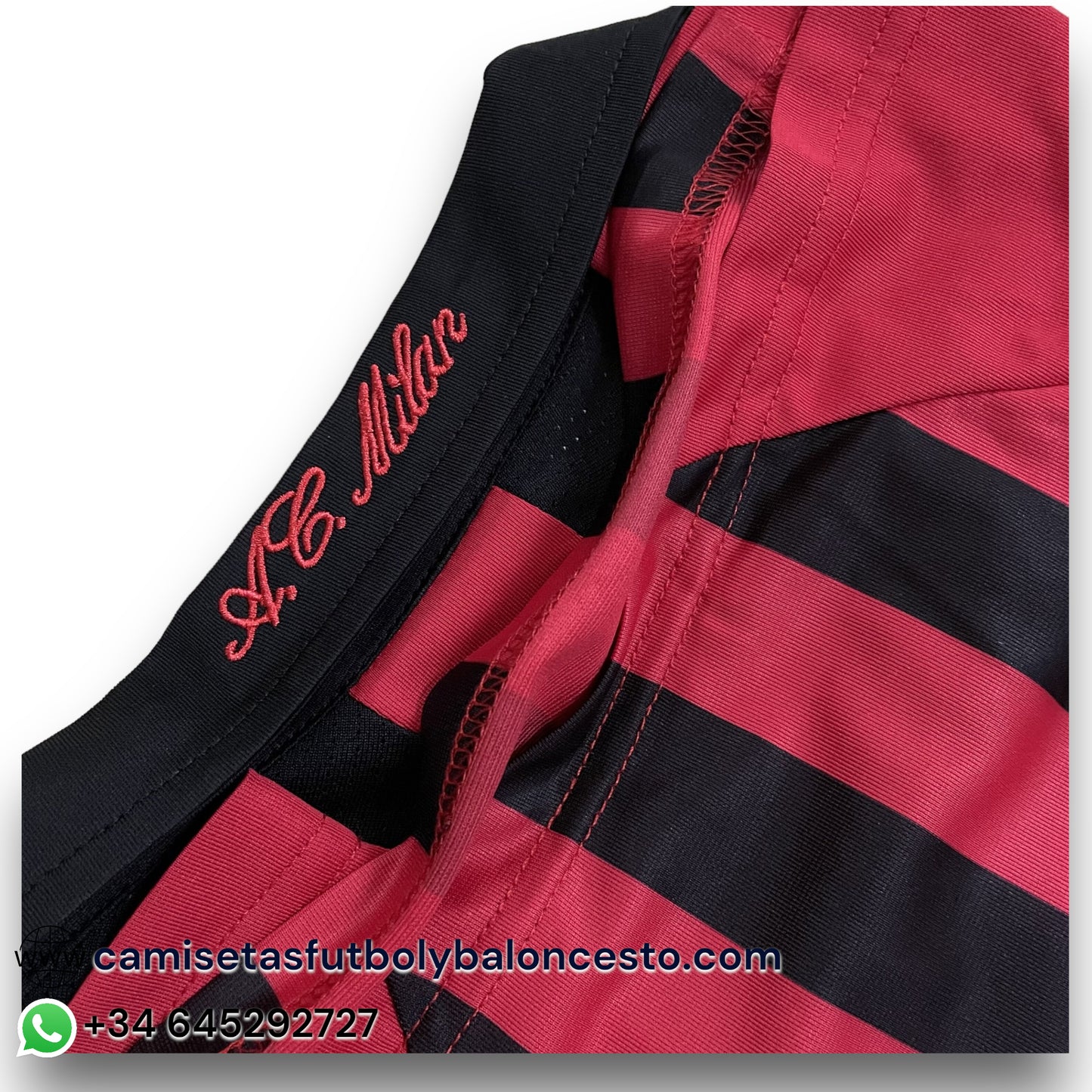 Camiseta AC Milan 2007-2008 Local Manga Larga