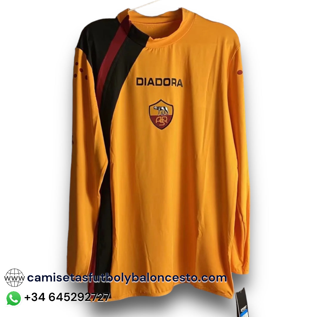 Camiseta AS Roma 2005-2006 Visitante Manga Larga