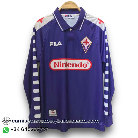 Camiseta AC Fiorentina 1998-1999 Local Manga Larga
