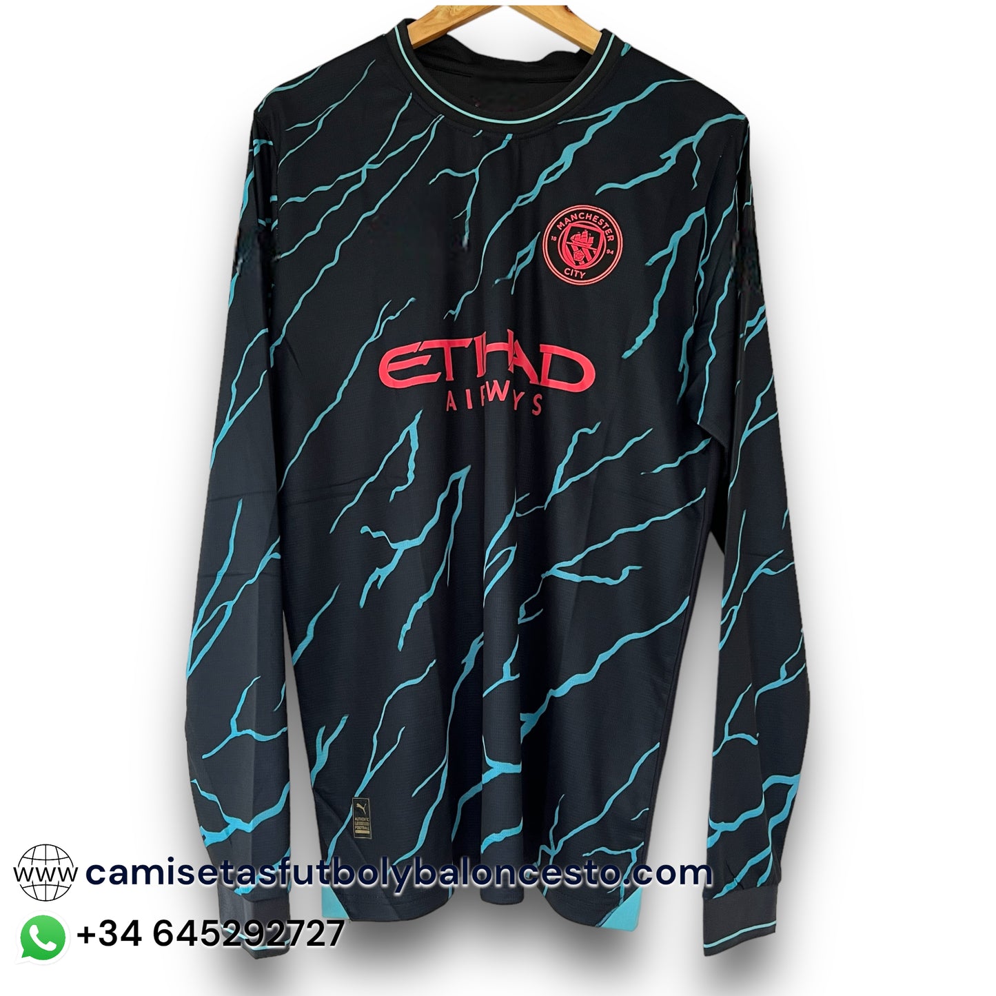 Camiseta Manchester City 2023-2024 Alternativa Manga Larga