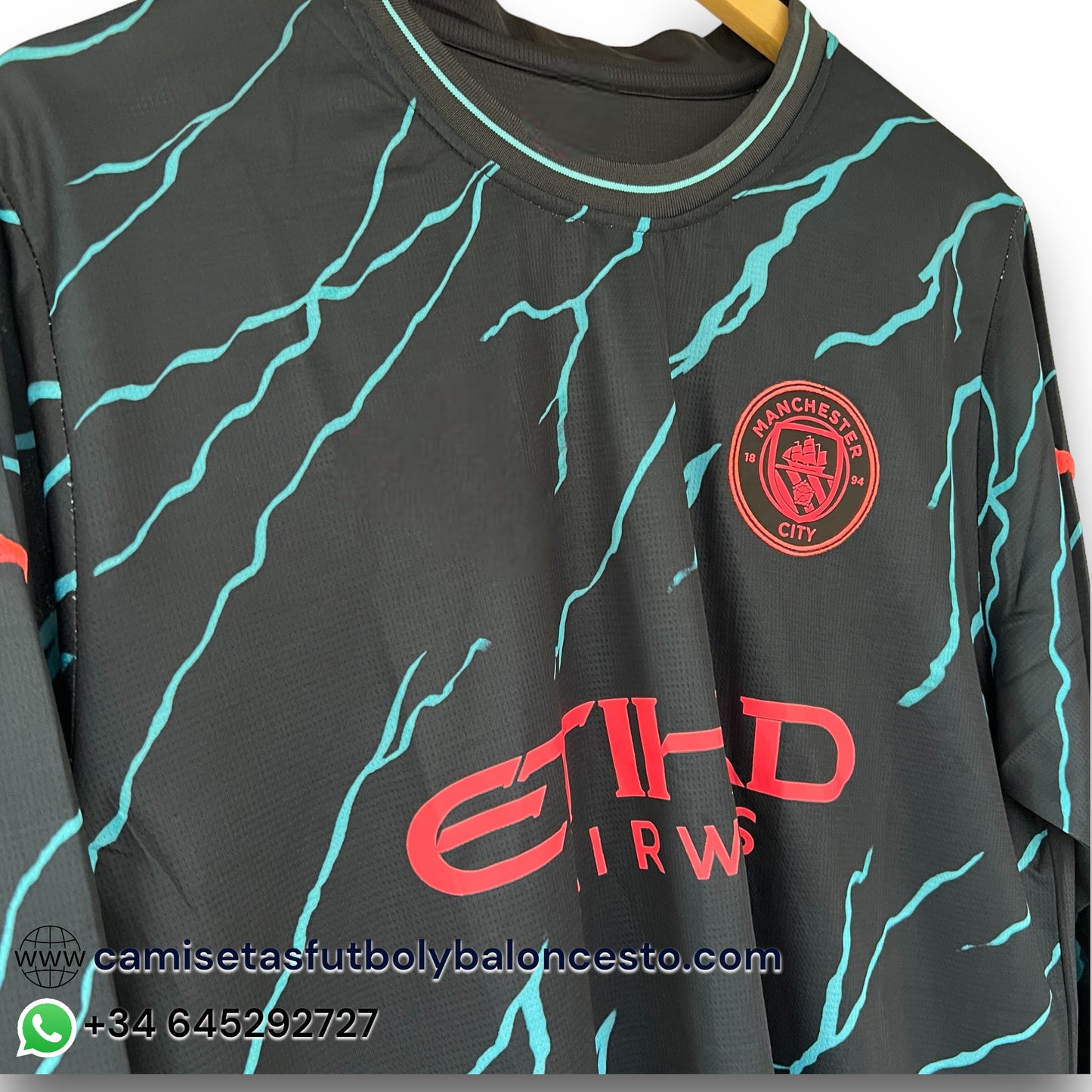 Camiseta Manchester City 2023-2024 Alternativa Manga Larga