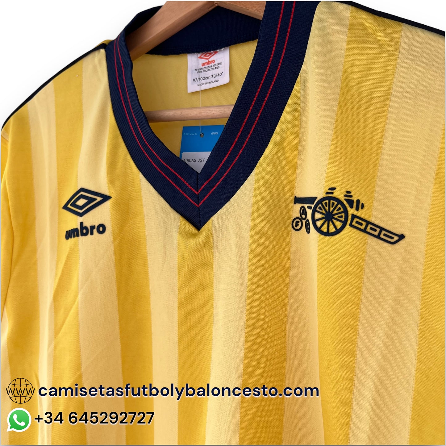 Camiseta Arsenal 1983-1986 Visitante