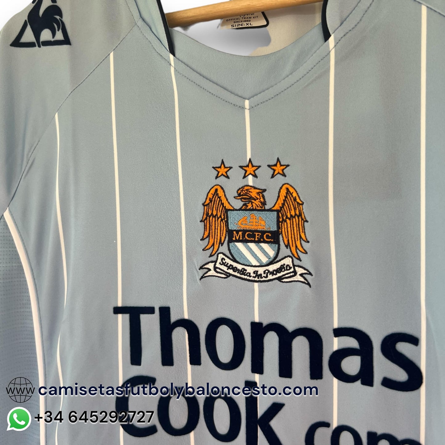 Camiseta Manchester City 2007-2008 Local