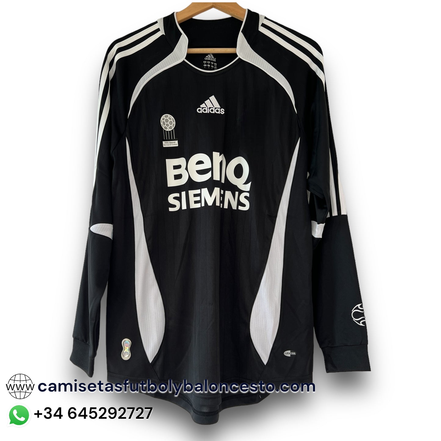 Camiseta Real Madrid 2006-2007 Visitante Manga Larga