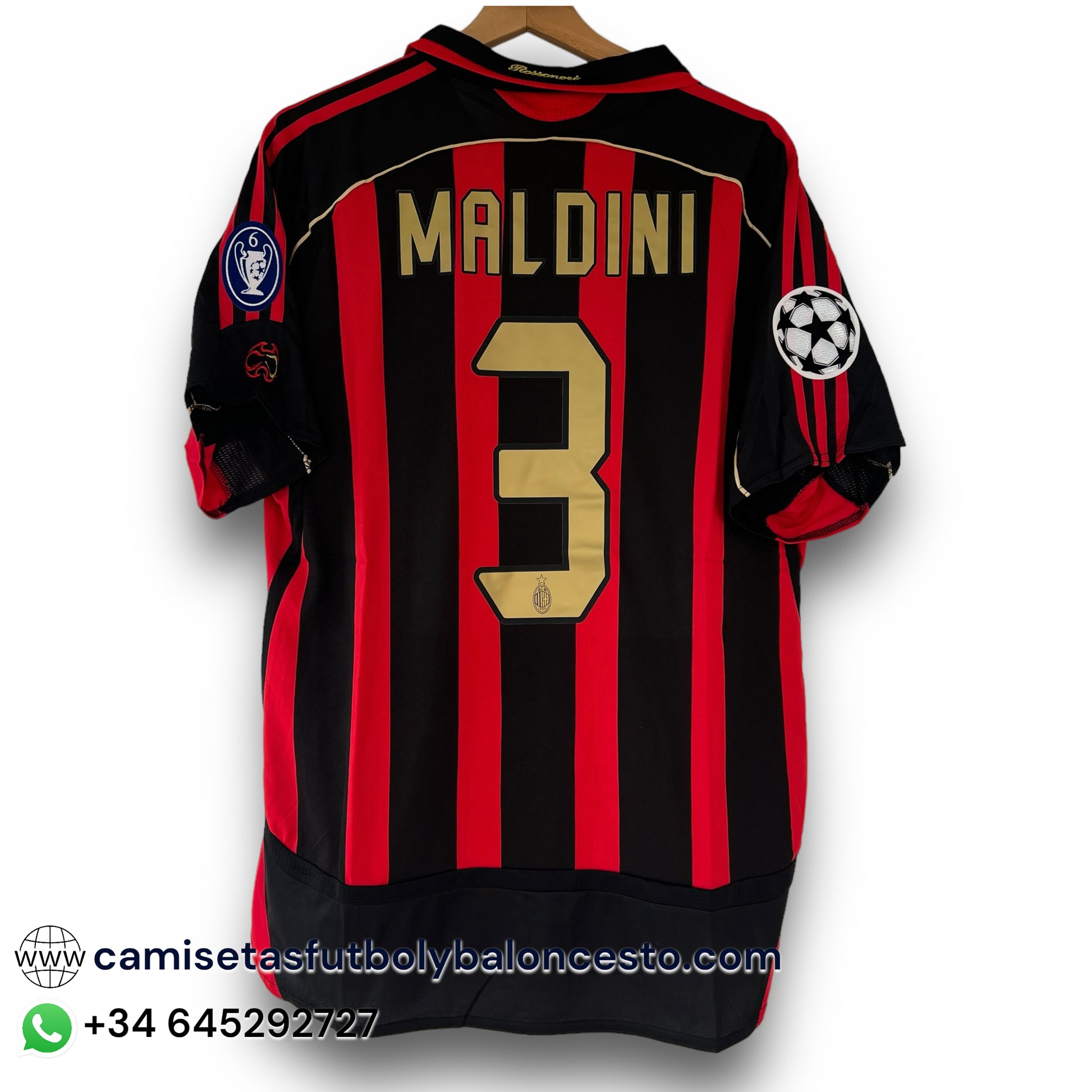 Camiseta AC Milan 2006-2007 Local – Camisetas Futbol y Baloncesto