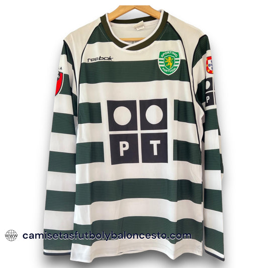 Camiseta Sporting de Lisboa 2001-2002 Local - Manga Larga