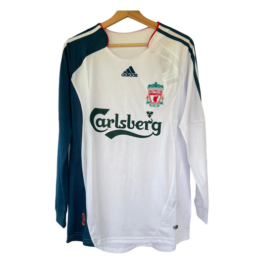 Camiseta Liverpool 2006-2007 Alternativa Manga Larga