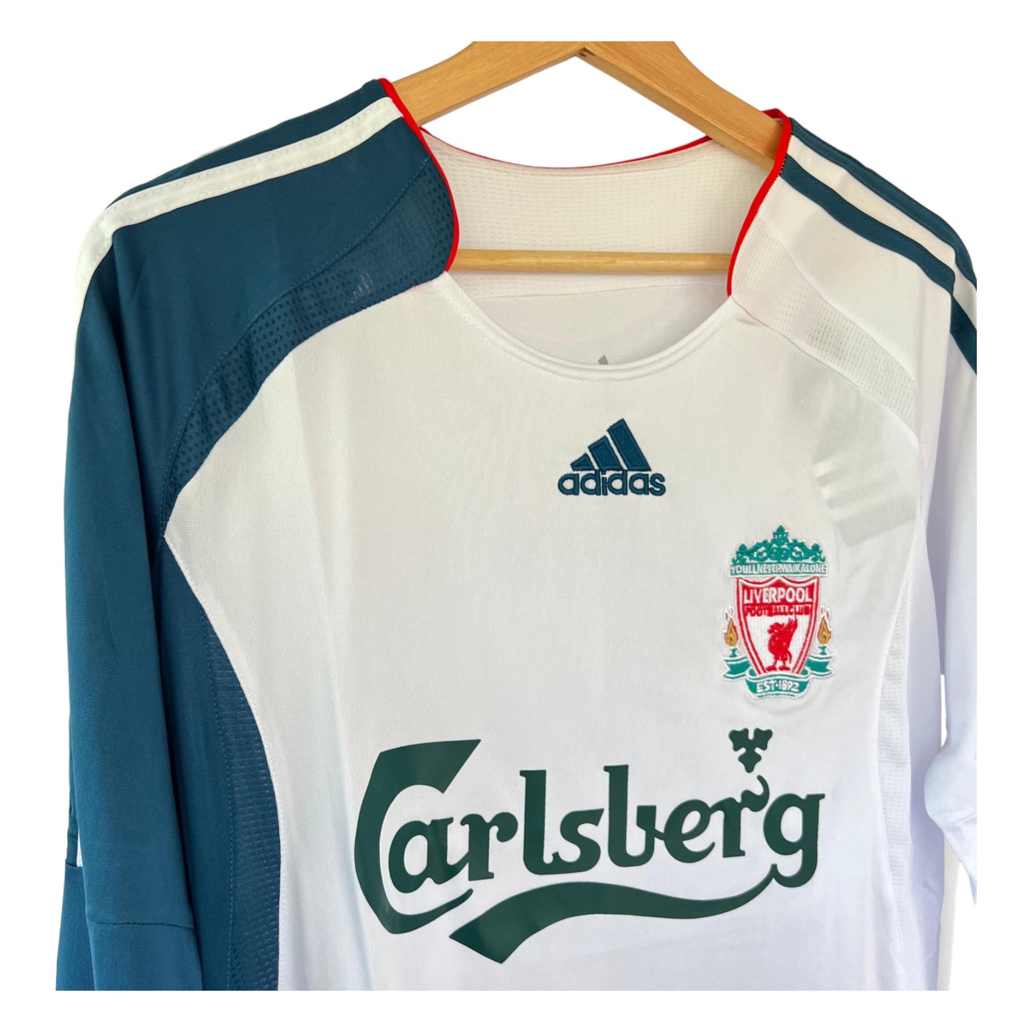 Camiseta Liverpool 2006-2007 Alternativa Manga Larga