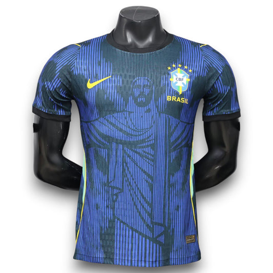 Camiseta Brasil 2026-2027 Edición Cristo Redentor Azul - Version Pro Player