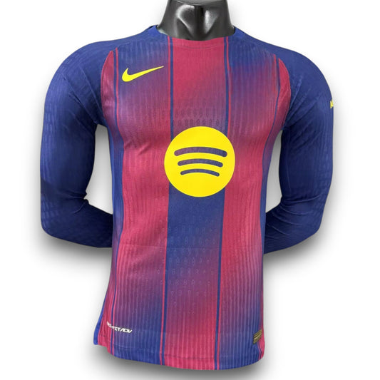 Camiseta Barcelona 2025-2026 Local Manga Larga - Version Pro Player