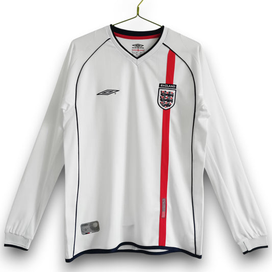 Camiseta Inglaterra 2002 Local Manga Larga
