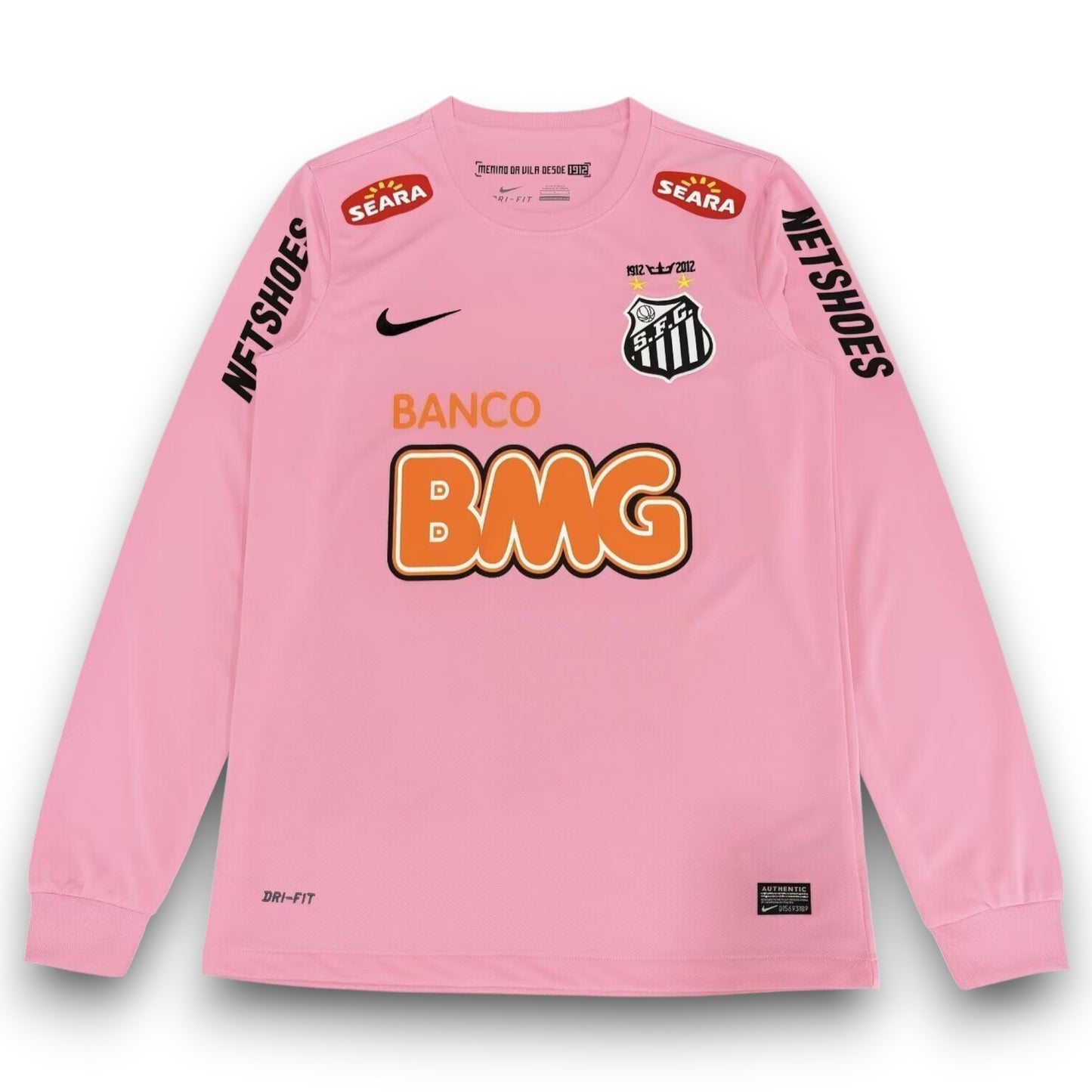 Camiseta Santos 2012-2013 Rosa Manga Larga