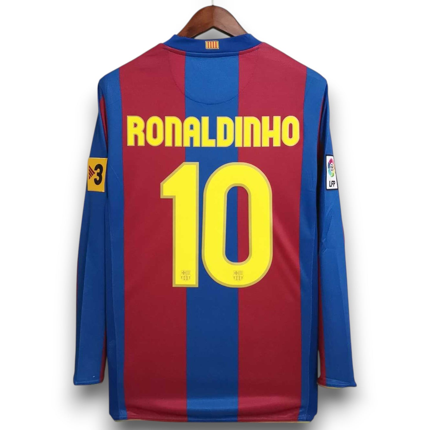Camiseta Barcelona 2007-2008 Local Manga Larga
