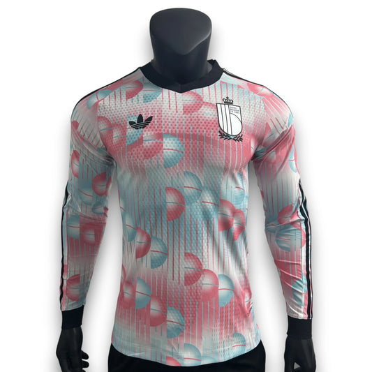 Camiseta Bélgica 2026-2027 Visitante Manga Larga - Version Pro Player